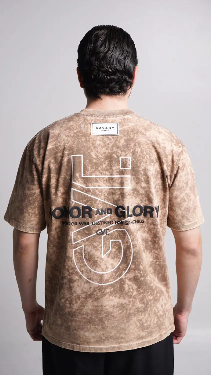 Honor Tshirt Acid Wash Beige