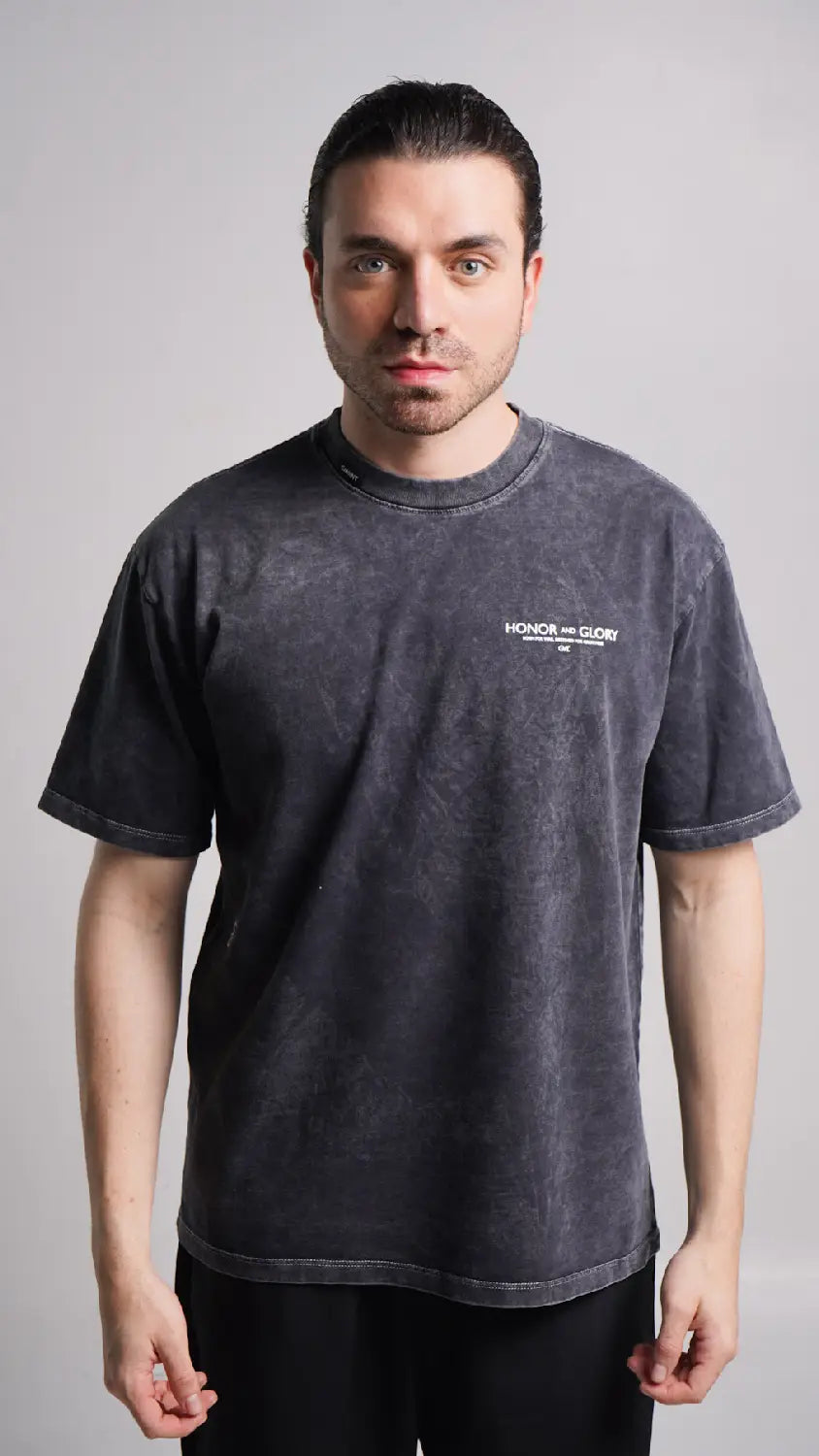 Honor Tshirt Acid Wash Gris