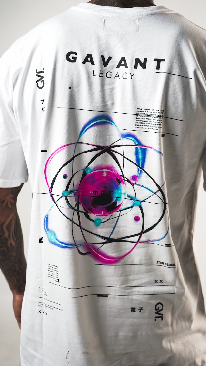 Camiseta Atom neon blanca