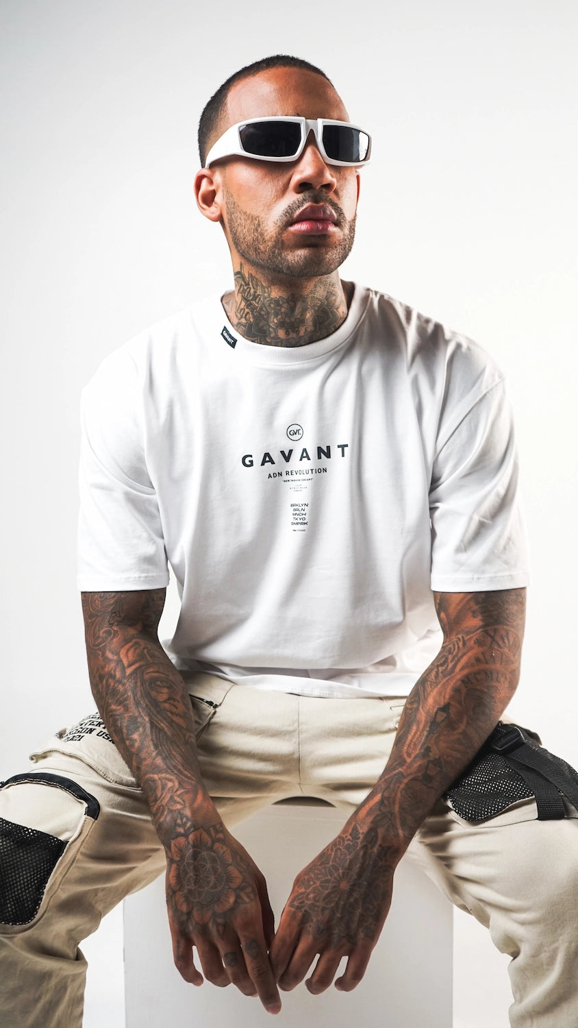 Camiseta Atom neon blanca