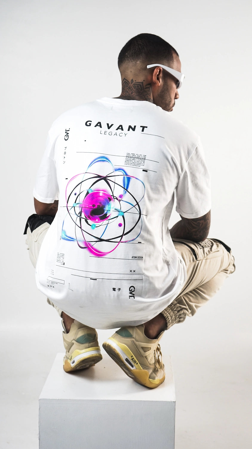 Camiseta Atom neon blanca