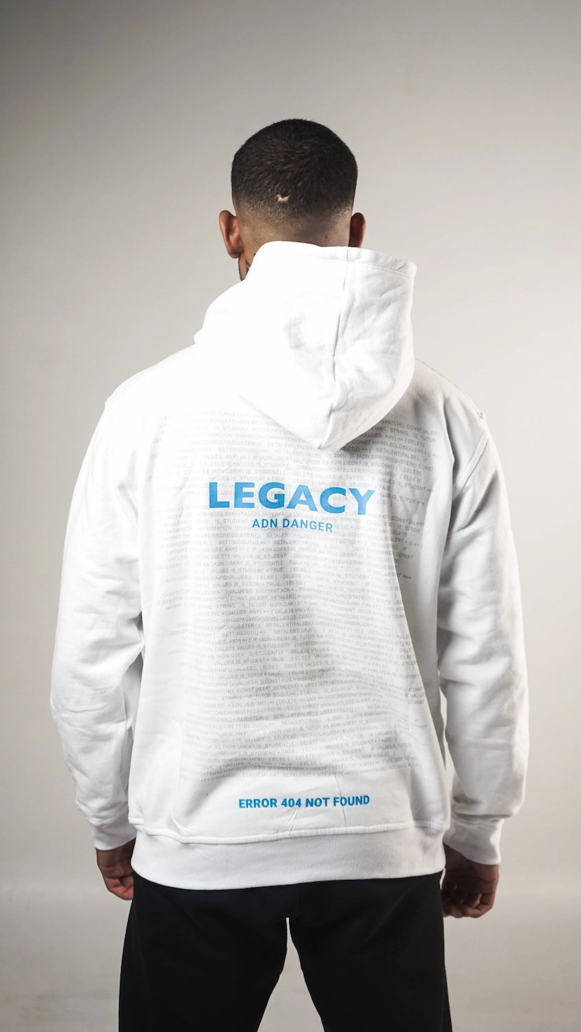 Hoodie Codes neon blanco
