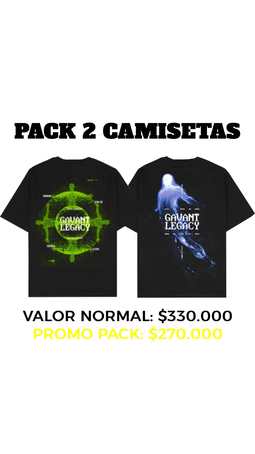 PACK 2 camisetas NEON
