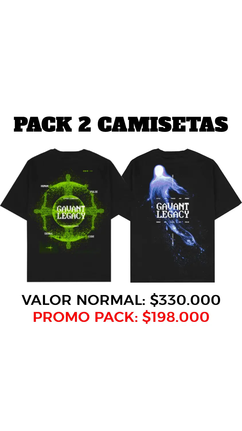PACK 2 camisetas NEON