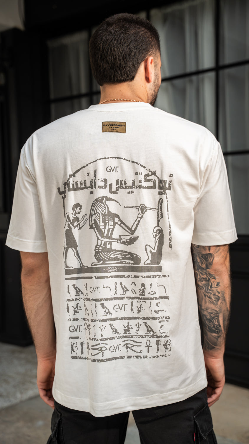Camiseta oversize THE SCRIB marfil