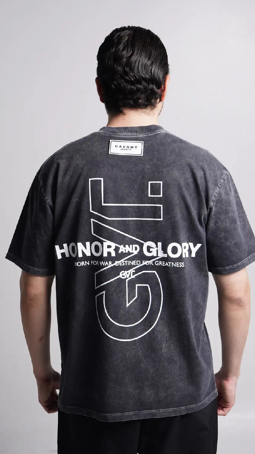 Honor Tshirt Acid Wash Gris