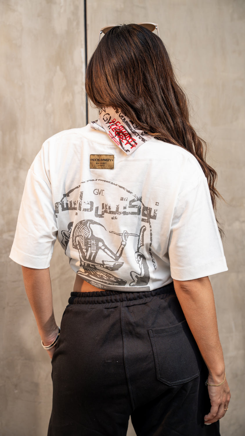 Camiseta oversize THE SCRIB marfil