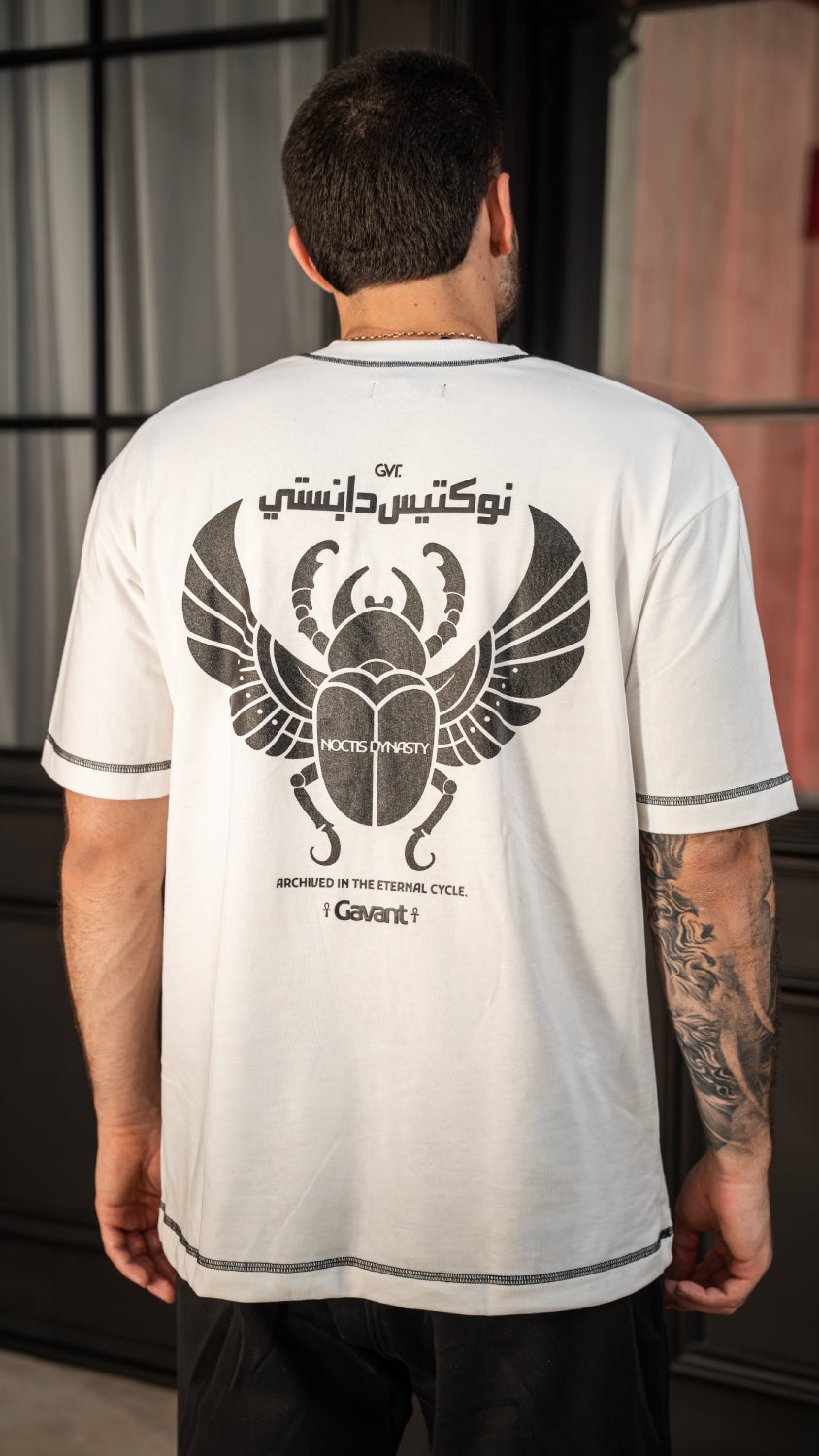 Camiseta oversize SCARAB marfil