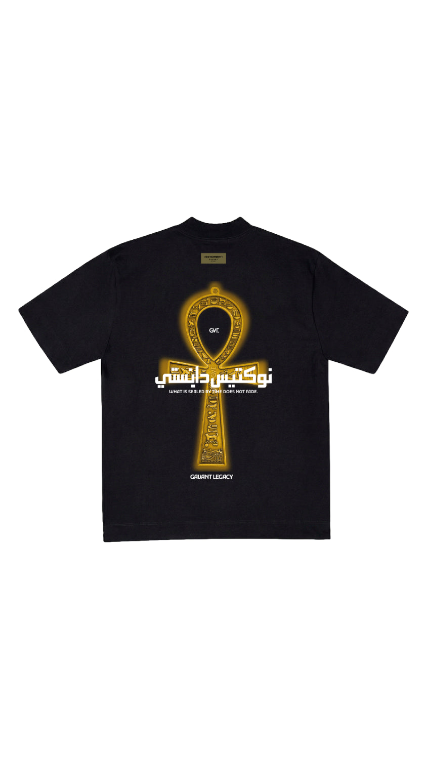 Camiseta oversize ANKH negra