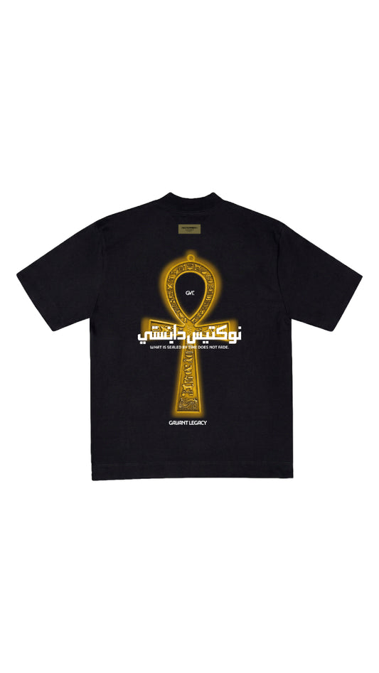 Camiseta oversize ANKH negra